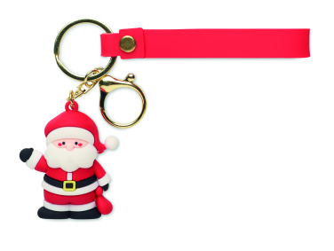 Логотрейд pекламные cувениры картинка: Santa keyring bag charm