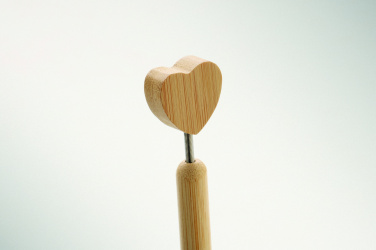 Лого трейд pекламные подарки фото: Bamboo heart ball pen
