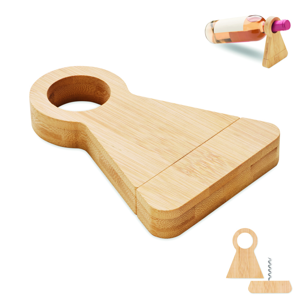 Логотрейд бизнес-подарки картинка: Bamboo bottle stand & opener