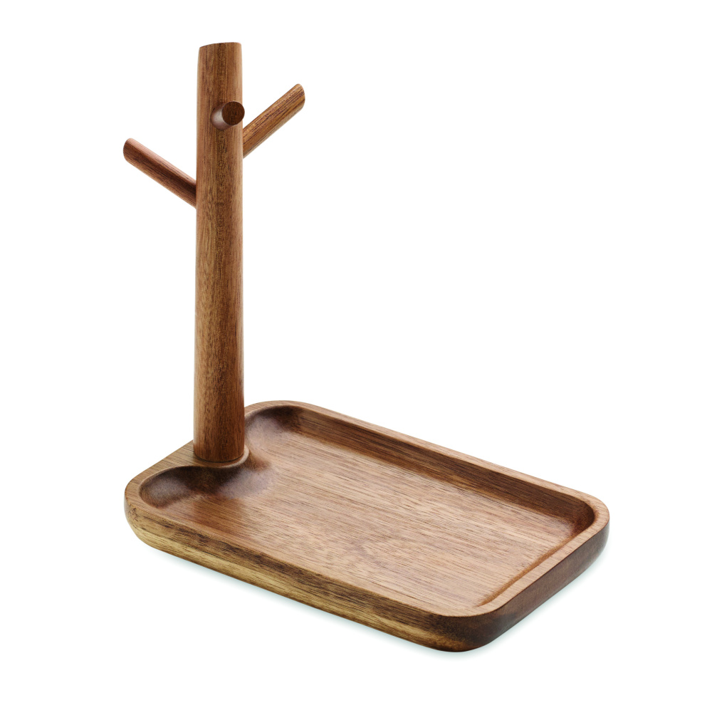 Логотрейд pекламные подарки картинка: Acacia wood key tray holder