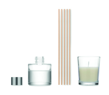 Лого трейд бизнес-подарки фото: Vanilla diffuser & candle set