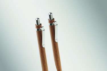 Лого трейд бизнес-подарки фото: Acacia wood pen and pencil set
