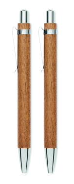 Логотрейд pекламные cувениры картинка: Acacia wood pen and pencil set