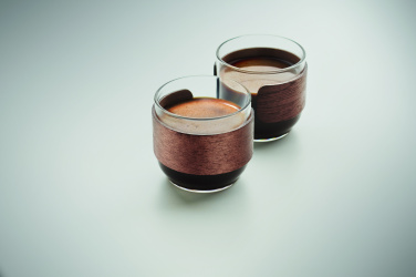 Логотрейд pекламные cувениры картинка: Coffee glass set walnut grip