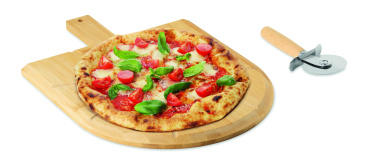 Логотрейд pекламные cувениры картинка: Bamboo pizza board & cutter