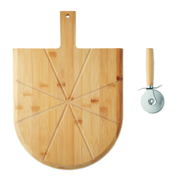 Логотрейд бизнес-подарки картинка: Bamboo pizza board & cutter