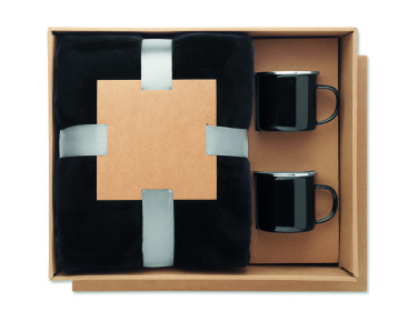 Логотрейд pекламные подарки картинка: Fleece blanket & 2 mugs set