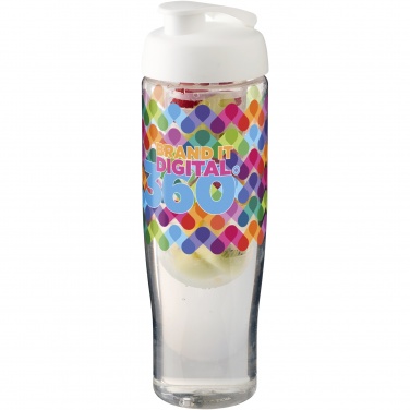 Logotrade presentreklam bild: H2O Active® Tempo 700 ml sportflaska med uppfällbart lock och fruktbehållare