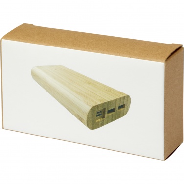 Logotrade profilreklam bild: Tulda 20,000 mAh powerbank i bambu