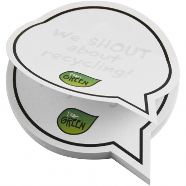 Logotrade reklamprodukter bild: Sticky-Mate® pratbubbelformade klisterlappar av återvunnet material