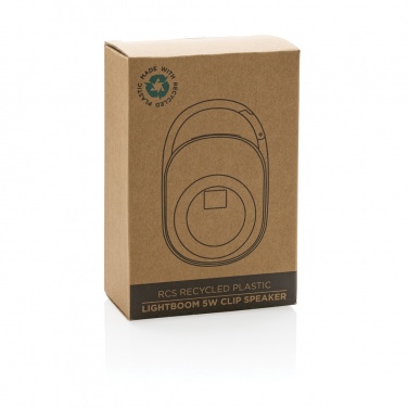 Logotrade presentreklam bild: Lightboom 5W högtalare m. clips i RCS certifierad plast