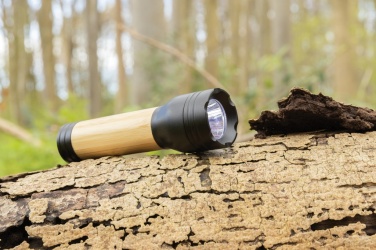 Logotrade presentreklam bild: Lucid 3W ficklampa RCS certifierad återvunnen plast & bambu