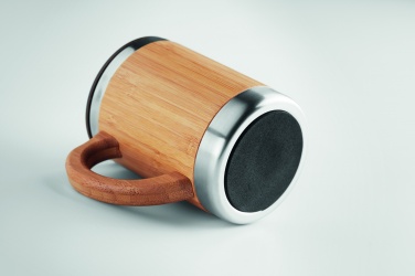 Logotrade reklamprodukter bild: Mugg rostfritt och Bambu 300ml