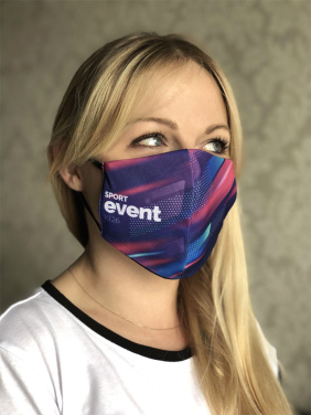 Logotrade kampanjprodukter bild: VENUS PRO ansiktsmask i bomull med ficka och HEPA-filter 1378165