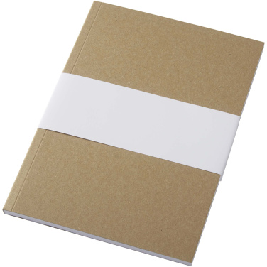 Logotrade profilreklam bild: Novella Austen A5 anteckningsbok med återvunnet mjukt omslag med kraftpapper, 50 ark