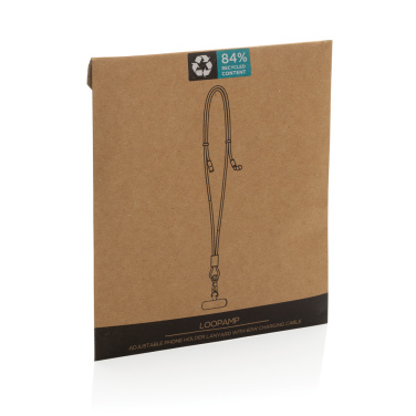 Logotrade kampanjprodukter bild: LoopAmp RCS RPET justerbar telefonkabel med 60 W kabel