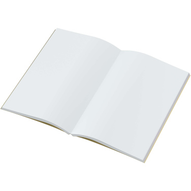 Logotrade profilreklam bild: Novella Austen A5 anteckningsbok med mjukt metallomslag – 100 ark