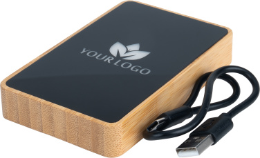 Logotrade profilprodukter bild: Powerbank 5000 mAh med upplyst logotyp