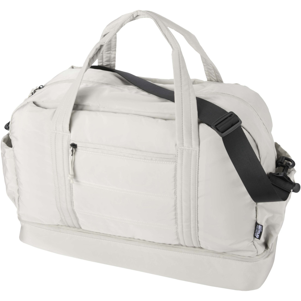 Logotrade reklamprodukter bild: Puffer duffelväska med isolerad botten av återvunnen GRS, 30 l