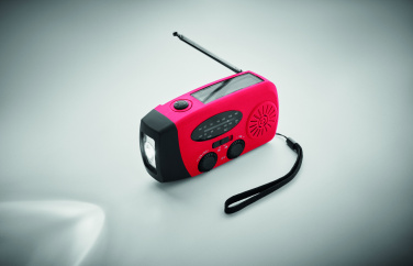 Logotrade profilprodukter bild: Bärbar radioSOS med LED-ficklampa