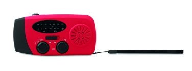 Logotrade reklamprodukter bild: Bärbar radioSOS med LED-ficklampa