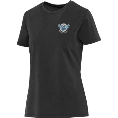 Logotrade presentreklam bild: Nanaimo 160 g/m2 kortärmad tvättad T-shirt för dam