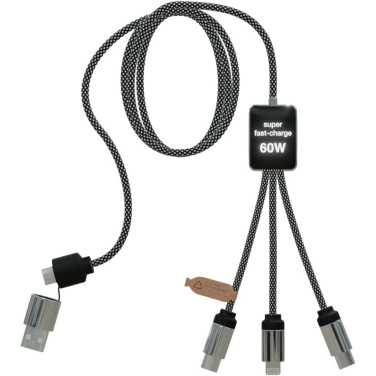 Logotrade kampanjprodukter bild: SCX.design C33 Type-C-laddningssladd på 60 W med dubbelupplyst logotyp 