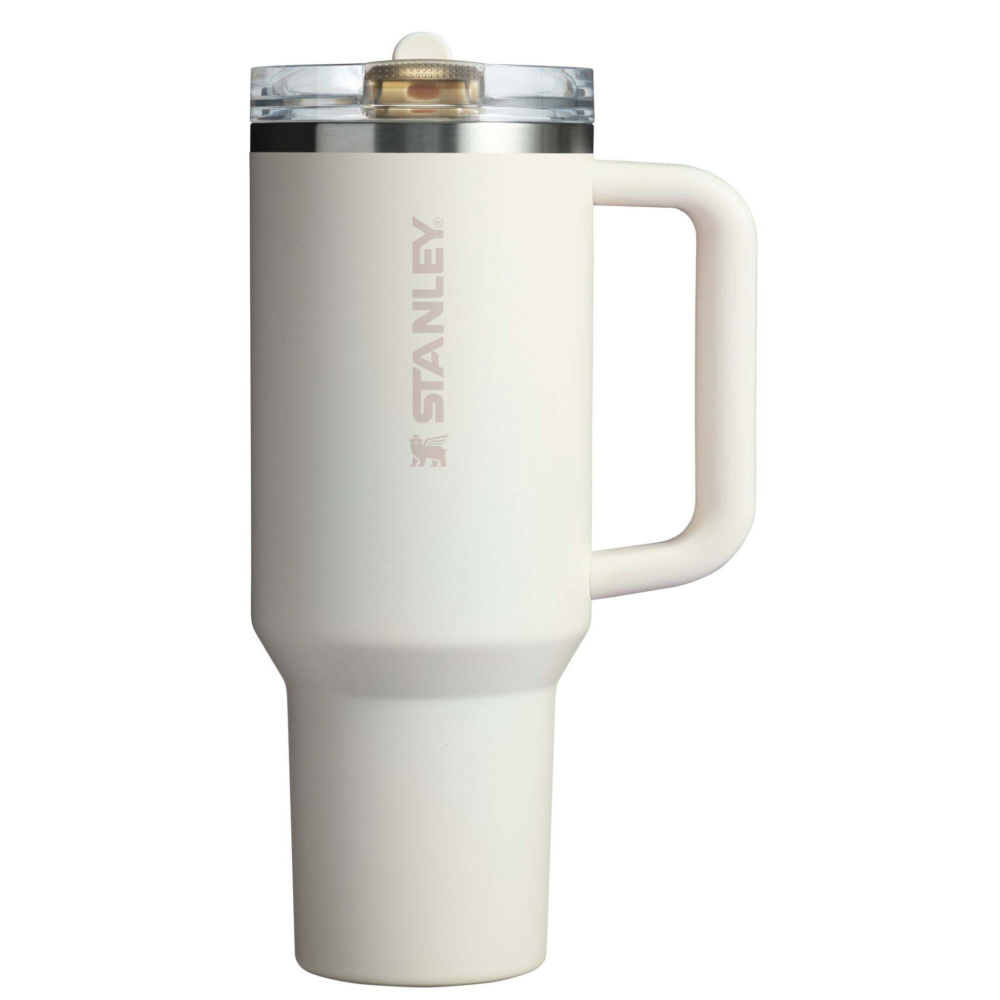Logotrade presentreklam bild: Stanley Quencher® ProTour 1180 ml isolerad mugg i återvunnet rostfritt stål med flip-sugrör 