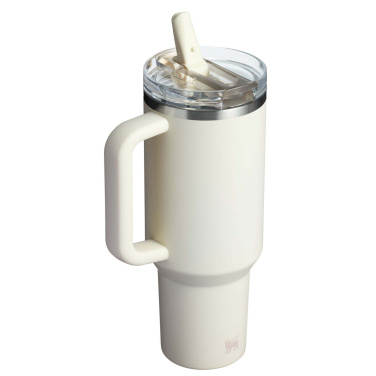 Logotrade presentreklam bild: Stanley Quencher® ProTour 1180 ml isolerad mugg i återvunnet rostfritt stål med flip-sugrör 